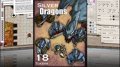 Fantasy Grounds - Silver Dragons (Token Pack) DLC