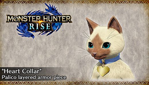 MONSTER HUNTER RISE - "Heart Collar" Palico layered armor piece
