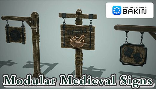 RPG Developer Bakin Modular Medieval Signs