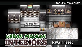 RPG Maker MV - KR Urban Modern Tileset - Interiors