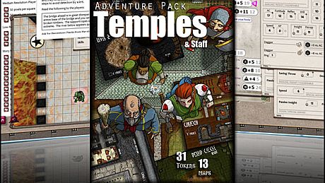 Fantasy Grounds - Temples and Staff (Map and Token Pack) DLC