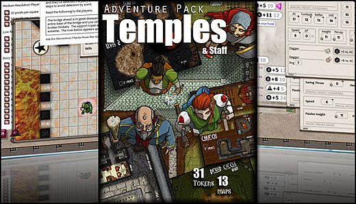 Fantasy Grounds - Temples and Staff (Map and Token Pack)