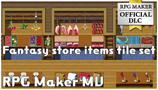 RPG Maker MV - Fantasy store items tile set