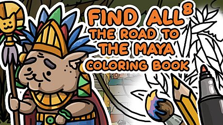 FIND ALL 8: The road to the Maya - Coloring Book DLC
