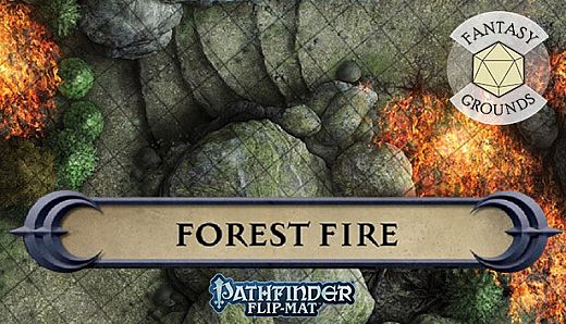 Fantasy Grounds - Pathfinder RPG - Pathfinder Flip-Mat - Forest Fire