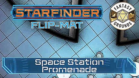 Fantasy Grounds - Starfinder RPG - Starfinder Flip-Mat - Space Station Promenade DLC