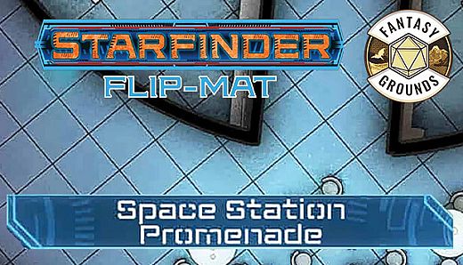 Fantasy Grounds - Starfinder RPG - Starfinder Flip-Mat - Space Station Promenade