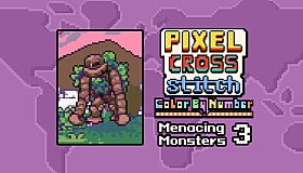 Pixel Cross Stitch - Menacing Monsters Pack 3