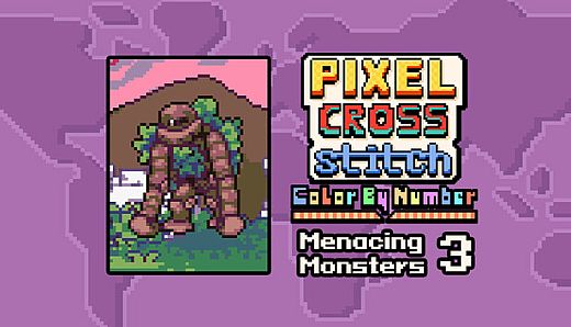 Pixel Cross Stitch - Menacing Monsters Pack 3