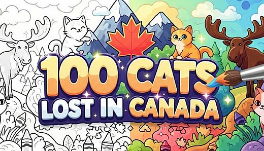 100 Cats Lost In Canada Find & Color
