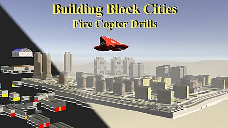 Building Block Cities - Fire Copter Drills Game
