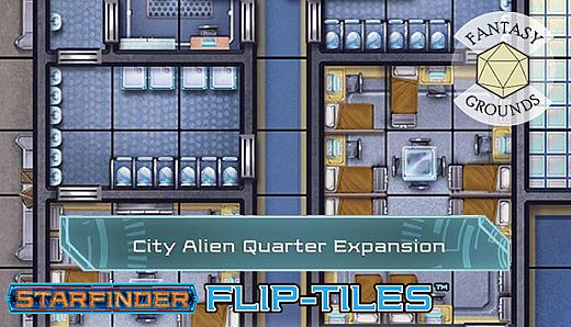 Fantasy Grounds - Starfinder Flip-Tiles - City Alien Quarter Expansion