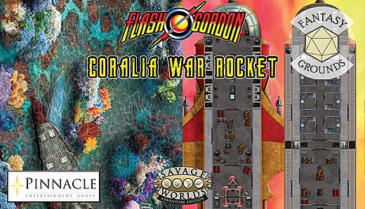 Fantasy Grounds - Flash Gordon Combat Map 2: Coralia + War Rocket