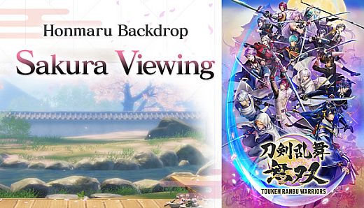 Touken Ranbu Warriors - Honmaru Backdrop "Sakura Viewing"