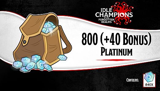 Idle Champions of the Forgotten Realms - 800 (+40 Bonus) Platinum