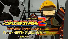 EARTH DEFENSE FORCE: WORLD BROTHERS 2 - Incredible Cargo Loader, Fencer (EDF5) Civilian Outfit: Reskin