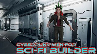 Cyberpunk men for Sci-fi builder DLC