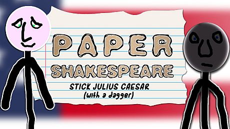 Paper Shakespeare: Stick Julius Caesar (with a dagger) Game