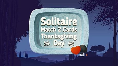 Solitaire Match 2 Cards. Thanksgiving Day Game