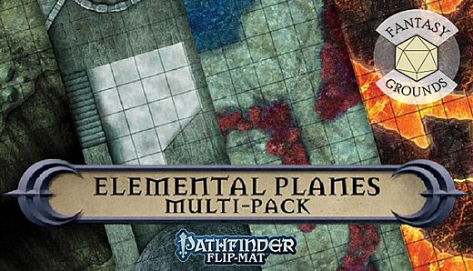 Fantasy Grounds - Pathfinder RPG - Pathfinder Flip-Mat - Elemental Planes Multi-Pack
