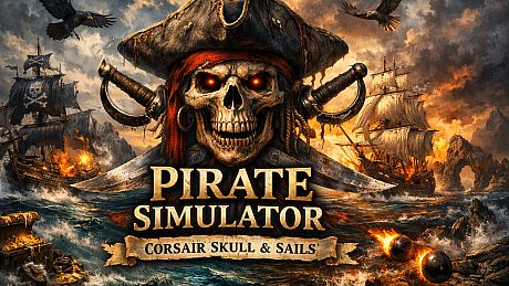 Pirate Simulator - Corsair Skull & Sails