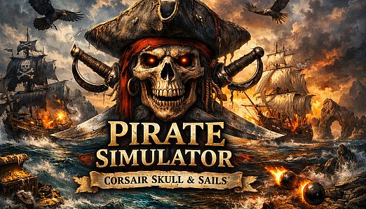 Pirate Simulator - Corsair Skull & Sails