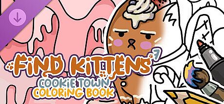 FIND KITTENS 7: Cookie Town - Coloring Book DLC