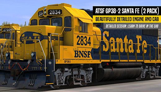 Trainz Plus DLC - ATSF GP38-2 Santa FE (2 Pack)