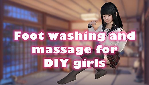 Foot washing and massage for DIY girls