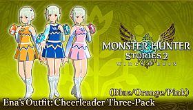 Monster Hunter Stories 2: Wings of Ruin - Ena's Outfits: Cheerleader Three-Pack (Blue/Orange/Pink)