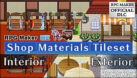 RPG Maker MZ - Shop Materials Tileset - Interior / Exterior