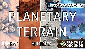 Fantasy Grounds - Starfinder 2 RPG - Flip-Mat: Planetary Terrain Multi-Pack