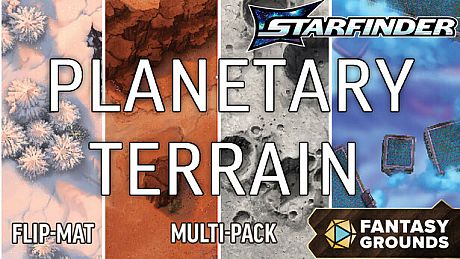 Fantasy Grounds - Starfinder 2 RPG - Flip-Mat: Planetary Terrain Multi-Pack DLC