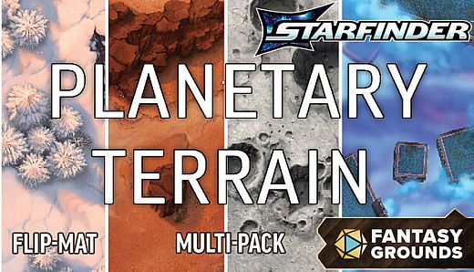 Fantasy Grounds - Starfinder 2 RPG - Flip-Mat: Planetary Terrain Multi-Pack