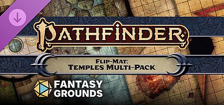 Fantasy Grounds - Pathfinder RPG - Pathfinder Flip-Mat: Temples Multi-Pack