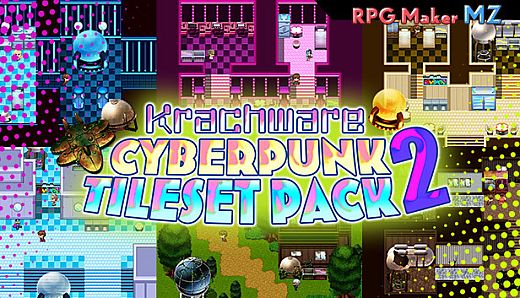 RPG Maker MZ - Krachware Cyberpunk Tileset Pack 2