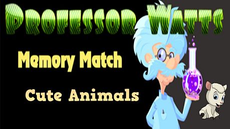 Professor Watts Memory Match: Cute Animals Game