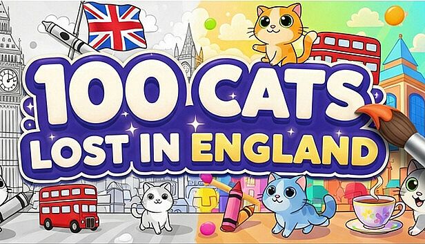 Buy 100 Cats Lost In England Find & Color