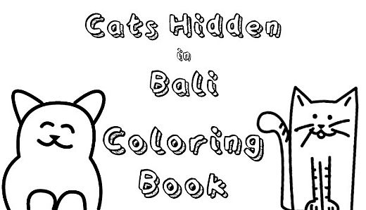 Cats Hidden in Bali - Coloring Book
