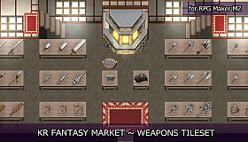 RPG Maker MZ - KR Fantasy Market - Weapons Tileset