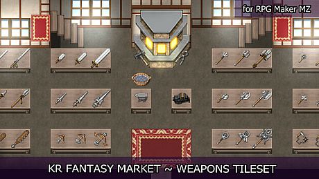 RPG Maker MZ - KR Fantasy Market - Weapons Tileset DLC