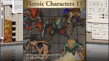 Fantasy Grounds - Heroic Characters 11 (Token Pack) DLC