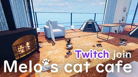 Melo's cat cafe - Twitch join DLC