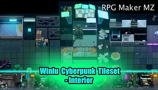 RPG Maker MZ - Winlu Cyberpunk Tileset - Interior
