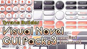 Tyrano Builder - Visual Novel GUI Pack #3 Color-Red [kopanda UI]