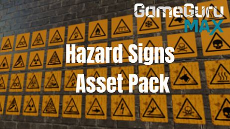 GameGuru MAX Modern Day Asset Pack - Hazard Signs DLC