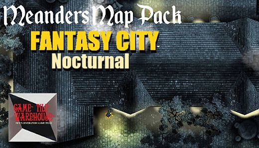 Fantasy Grounds - Meanders Map Pack: Fantasy City Nocturnal (Map Pack)
