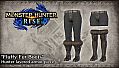 Monster Hunter Rise - "Fluffy Fur Boots" Hunter layered armor piece