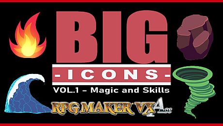 RPG Maker VX Ace - Big Icons Vol 1 - Magic and Skills DLC