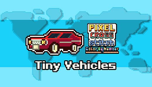Pixel Cross Stitch - Tiny Vehicles Pack